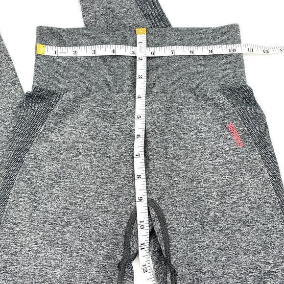 Gymshark High Waisted Flex Set Leggings Gray w/Pink Graphic Women’s Size Small - Picture 5 of 6